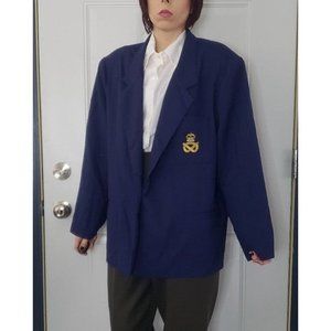 Vintage 80s‎ Navy Unlined Blazer